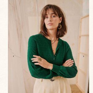 Sezane Zoe Jumper Emerald Green